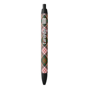 Stylo Noir Clan Carnegie robe Tartan