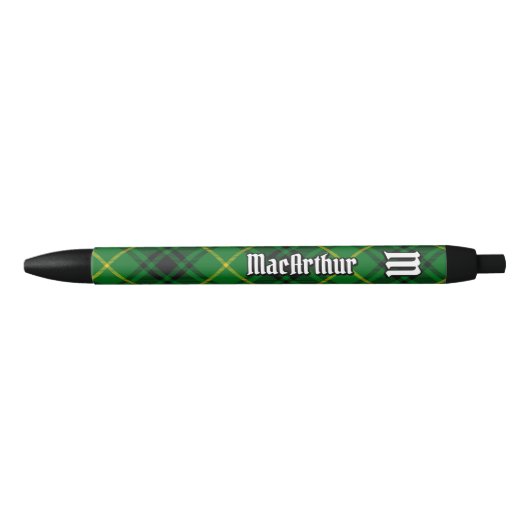 Stylo Noir Clan MacArthur Tartan (Devant)