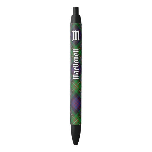 Stylo Noir Clan MacDonell of Glengarry Tartan (devant Vertical)