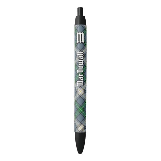 Stylo Noir Clan MacDowall Tartan (devant Vertical)