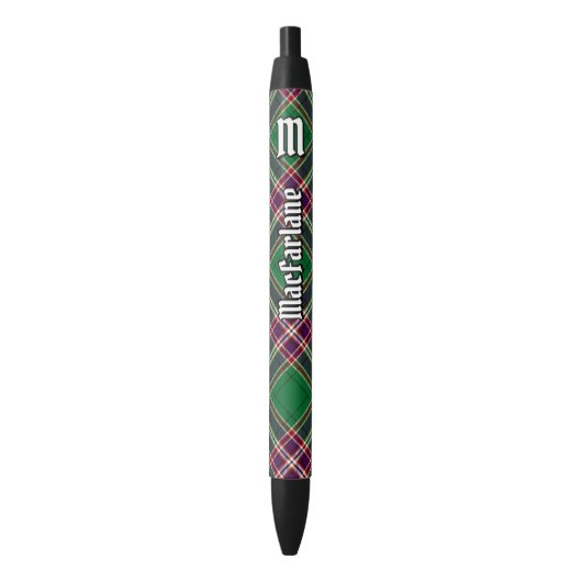Stylo Noir Clan MacFarlane Chasse moderne Tartan (devant Vertical)