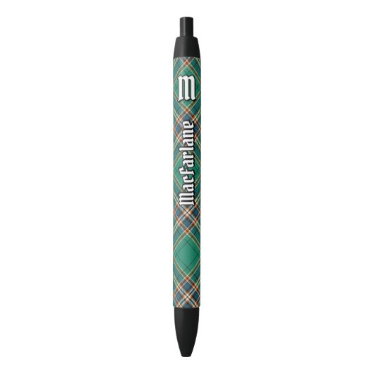 Stylo Noir Clan MacFarlane Tartan de chasse antique (devant Vertical)