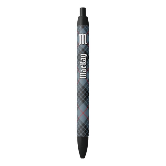 Stylo Noir Clan MacKay Blue Tartan (devant Vertical)