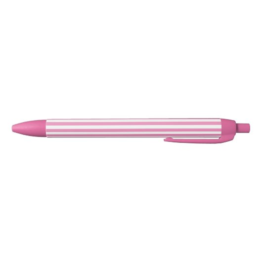 Stylo Noir Classic Cute Chic rose et blanc rayé (Bas)