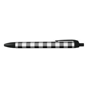 Stylo Noir Classic noir blanc Buffalo Check Plaid Motif