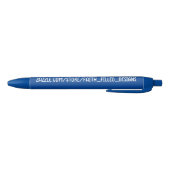 Stylo Noir Classique et Simple. Bleu et Blanc. (Bas)
