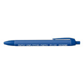 Stylo Noir Classique et Simple. Bleu et Blanc. (Haut)