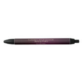 Stylo Noir Classique Violet Or Promotionnel Notaire Public (Devant)