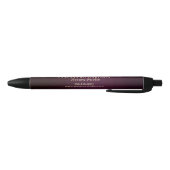 Stylo Noir Classique Violet Or Promotionnel Notaire Public (Bas)