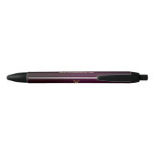 Stylo Noir Classique Violet Or Promotionnel Notaire Public  (Dos)