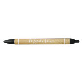 Stylo Noir Classy Classy Golden Custom Name (Devant)