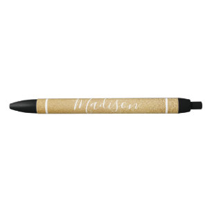 Stylo Noir Classy Classy Golden Custom Name