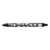 Stylo Noir Classy White Daisy Flowers Botanical (Devant)