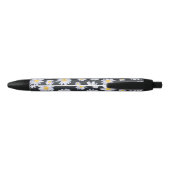 Stylo Noir Classy White Daisy Flowers Botanical (Dos)