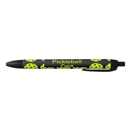 Stylo Noir Coach Pickleball Jaune (Bas)