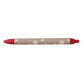 Stylo Noir Cocoa Cream Snowflakes Christmas (Devant)