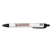 Stylo Noir Code et/ou logo QR photo personnalisé  (Bas)
