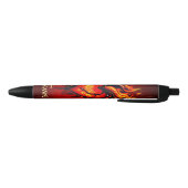 Stylo Noir Coeur flamboyant. (Bas)