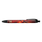Stylo Noir Coeur flamboyant. (Haut)