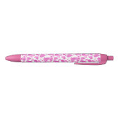 Stylo Noir Coeurs Confetti rose (Bas)
