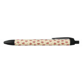 Stylo Noir Coeurs d'amour rouges (Haut)