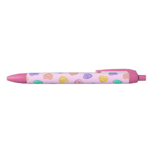 Stylo Noir Coeurs de bonbons