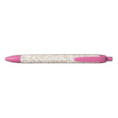 Stylo Noir Cœurs de crème rose Amour (Dos)