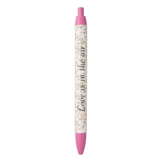 Stylo Noir Cœurs de crème rose Amour (devant Vertical)