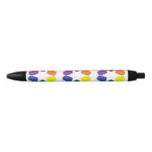 Stylo Noir Coeurs de fierté LGBT (Devant)