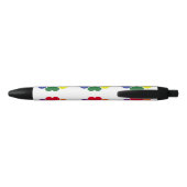 Stylo Noir Coeurs de fierté LGBT (Dos)