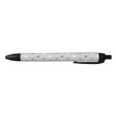 Stylo Noir Coeurs de polka minuscules dans les tons gris (Bas)