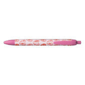 Stylo Noir Cœurs décorés (Dos)