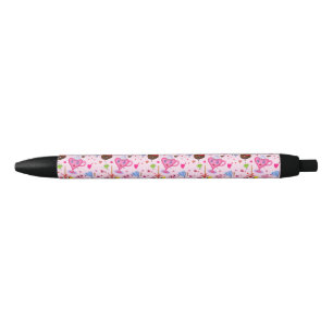 Stylo Noir Cœurs doux célébrant partout