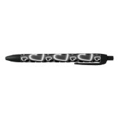 Stylo Noir Coeurs en néon blanc V-Day (Bas)