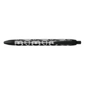 Stylo Noir Coeurs en néon blanc V-Day (Dos)