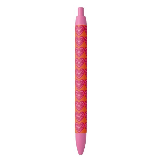 Stylo Noir Coeurs liés (devant Vertical)