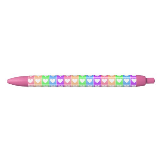 Stylo Noir Coeurs Ombres (Devant)
