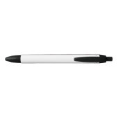 Stylo Noir Coeurs Rouge Et Rose (Dos)