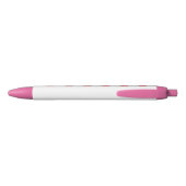Stylo Noir Coeurs Rouge rose Valentines Jour 4Lyn (Dos)