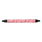 Stylo Noir Coeurs rouges et roses de Saint-Valentin pour (Devant)