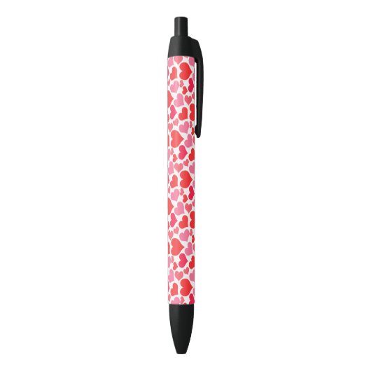 Stylo Noir Coeurs rouges et roses de Saint-Valentin pour (Bas (Vertical))