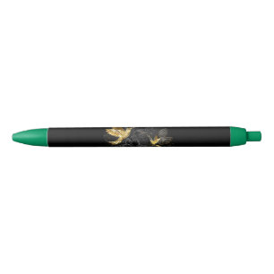 Stylo Noir Colibri noir et or