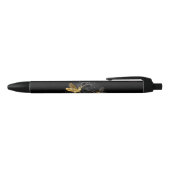 Stylo Noir Colibri noir et or (Haut)