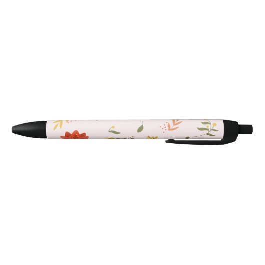 Stylo Noir collection de fleurs (Bas)