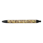 Stylo Noir Collection Feuilles jaunes d'automne (Devant)