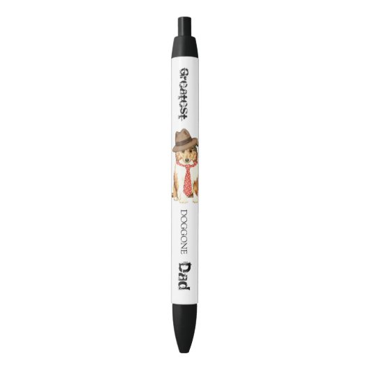 Stylo Noir Collie Papa (devant Vertical)