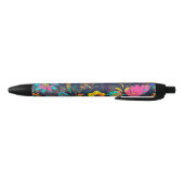 Stylo Noir Colorful botanical pattern (Bas)
