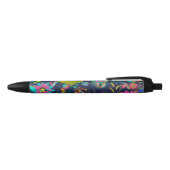 Stylo Noir Colorful botanical pattern (Haut)