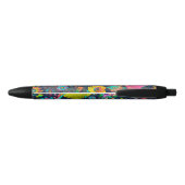 Stylo Noir Colorful botanical pattern (Dos)