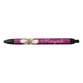 Stylo Noir Colorful Sweet Doodle Flower Custom Name (Devant)